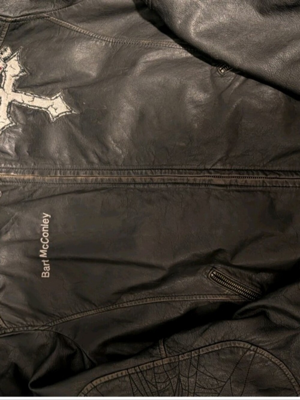 Affliction Jacket Men's Extra Large Black Coat Skull Y2K Cross XL